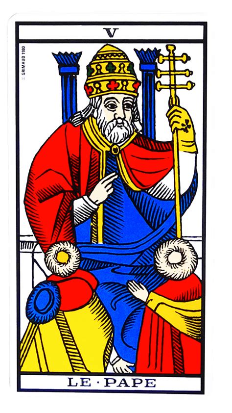 Le Pape dans le tarot de Marseille